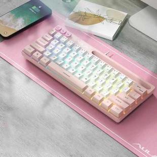 AULA F3061 Wired Mini RGB Backlit Mechanical Keyboard(Pink+White)