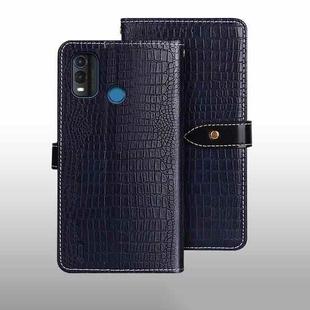 For Nokia G11 Plus idewei Crocodile Texture Leather Phone Case(Dark Blue)