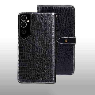 For Tecno Pova Neo 2 idewei Crocodile Texture Leather Phone Case(Black)