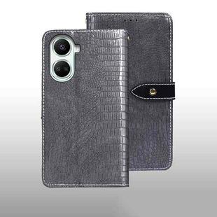 For Huawei nova 10 SE idewei Crocodile Texture Leather Phone Case(Grey)