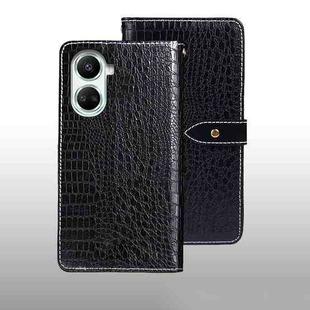 For Huawei nova 10 SE idewei Crocodile Texture Leather Phone Case(Black)