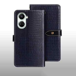 For Huawei nova 10 SE idewei Crocodile Texture Leather Phone Case(Dark Blue)