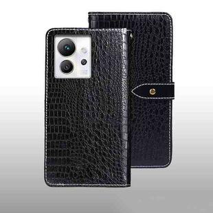 For Infinix Zero Ultra 5G idewei Crocodile Texture Leather Phone Case(Dark Blue)