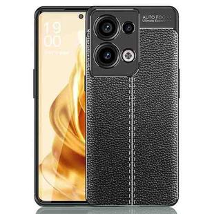 For OPPO Reno9 Pro+ Litchi Texture Shockproof TPU Phone Case(Black)