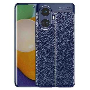 For Realme 10 Pro+ Litchi Texture Shockproof TPU Phone Case(Blue)