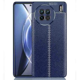 For vivo X90 Pro+ Litchi Texture Shockproof TPU Phone Case(Blue)