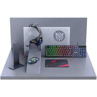 ONIKUMA K16 5 in 1 RGB Magic Light Effect Wired Keyboard Mouse Pad Headphone Holder Set(Black)