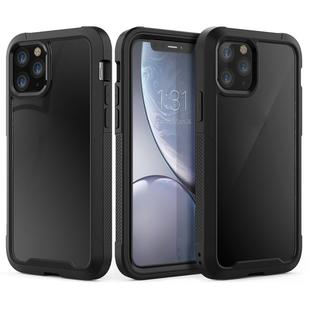 For iPhone 11 Pro Transparent Series Frame TPU + PC Dust-proof Scratch-proof Drop-proof Protective Case(Black)