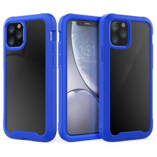 For iPhone 11 Pro Transparent Series Frame TPU + PC Dust-proof Scratch-proof Drop-proof Protective Case(Blue)