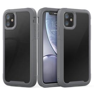 For iPhone 11 Transparent Series Frame TPU + PC Dust-proof Scratch-proof Drop-proof Protective Case(Grey)