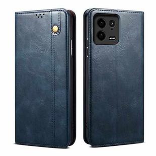 For Xiaomi 13 Pro Oil Wax Crazy Horse Texture Leather Phone Case(Blue)