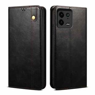 For Xiaomi 13 Pro Oil Wax Crazy Horse Texture Leather Phone Case(Black)