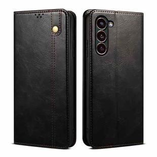 For Samsung Galaxy S23 5G Oil Wax Crazy Horse Texture Leather Phone Case(Black)