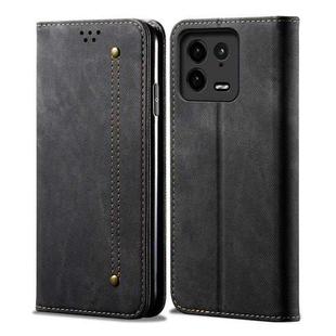 For Xiaomi 13 Pro Denim Texture Leather Phone Case(Black)