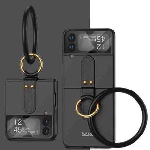 For Samsung Galaxy Z Flip4 GKK Ultrathin Integrated Shockproof Phone Case with Bracelet(Black)