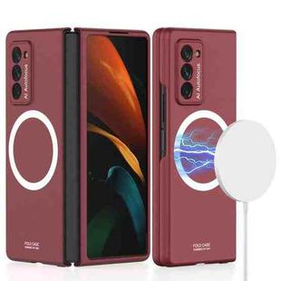 For Samsung Galaxy Z Fold2 5G GKK Ultrathin MagSafe Full Coverage Shockproof Protective Phone Case(Wine Red)