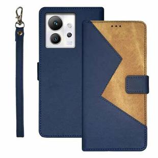 For Infinix Zero Ultra 5G idewei Two-color Splicing Leather Phone Case(Blue)