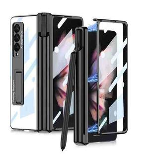 For Samsung Galaxy Z Fold3 5G GKK Magnetic Fold Hinge Shockproof Phone Case with Pen Slots(Black)