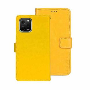 For Huawei nova Y61 4G idewei Crazy Horse Texture Leather Phone Case(Yellow)