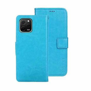 For Huawei nova Y61 4G idewei Crazy Horse Texture Leather Phone Case(Sky Blue)