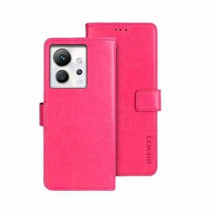 For Infinix Zero Ultra 5G idewei Crazy Horse Texture Leather Phone Case(Rose Red)