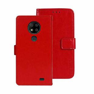 For Oukitel C19 Pro idewei Crazy Horse Texture Leather Phone Case(Red)