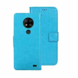 For Oukitel C19 Pro idewei Crazy Horse Texture Leather Phone Case(Sky Blue)