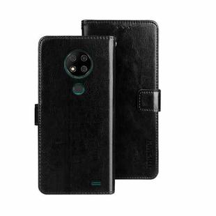 For Oukitel C19 Pro idewei Crazy Horse Texture Leather Phone Case(Black)