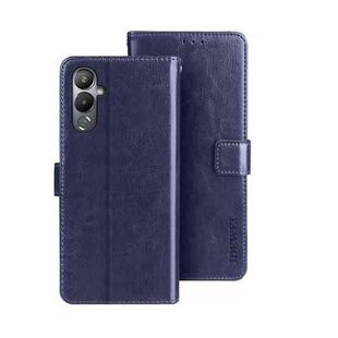 For Tecno Pova 4 idewei Crazy Horse Texture Leather Phone Case(Dark Blue)