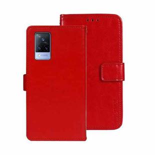 For vivo V21s idewei Crazy Horse Texture Leather Phone Case(Red)