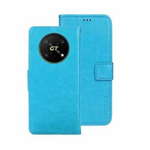 For Honor X40 GT idewei Crazy Horse Texture Leather Phone Case(Sky Blue)