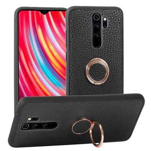 For Xiaomi Redmi Note 8 Pro Litchi Texture Magnetic Shockproof Protective Phone Case(Black)