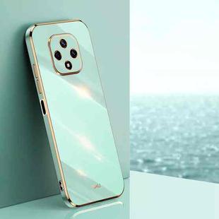 For Huawei nova 9z 5G XINLI Straight 6D Plating Gold Edge TPU Shockproof Case(Mint Green)