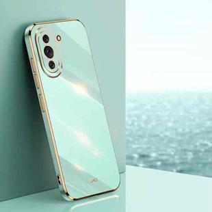 For Huawei nova 10 XINLI Straight 6D Plating Gold Edge TPU Shockproof Case(Mint Green)