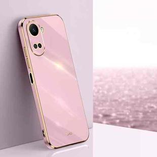 For Huawei nova 10 SE XINLI Straight 6D Plating Gold Edge TPU Shockproof Case(Cherry Purple)