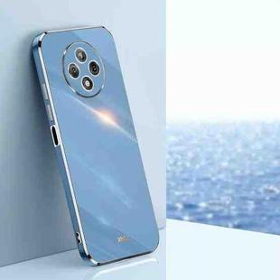 For Huawei Enjoy 50 Plus XINLI Straight 6D Plating Gold Edge TPU Shockproof Case(Celestial Blue)