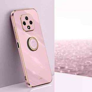 For Huawei nova 9z 5G XINLI Straight Edge 6D Electroplate TPU Phone Case with Ring Holder(Cherry Purple)