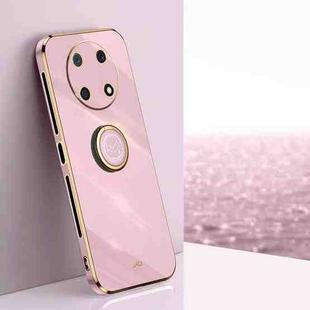 For Huawei Enjoy 50 Pro XINLI Straight Edge 6D Electroplate TPU Phone Case with Ring Holder(Cherry Purple)
