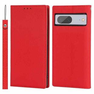 For Google Pixel 7 5G Litchi Texture Genuine Leather Phone Case(Red)