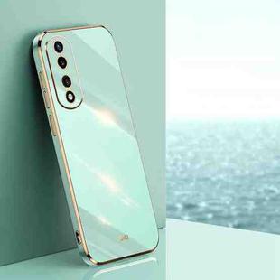 For Honor 70 Pro XINLI Straight 6D Plating Gold Edge TPU Shockproof Case(Mint Green)