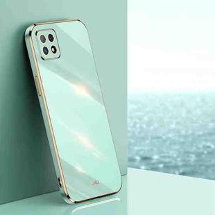 For Honor X30i XINLI Straight 6D Plating Gold Edge TPU Shockproof Case(Mint Green)