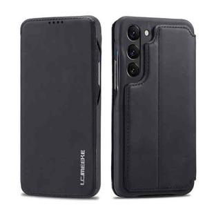 For Samsung Galaxy S23 5G LC.IMEEKE Hon Ancient Series Flip Leather Phone Case(Black)