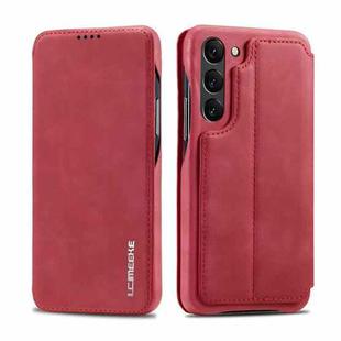 For Samsung Galaxy S23+ 5G LC.IMEEKE Hon Ancient Series Flip Leather Phone Case(Red)
