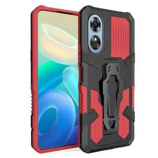 For OPPO A17 Armor Warrior Shockproof PC + TPU Phone Case(Red)
