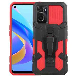 For OPPO A76 Armor Warrior Shockproof PC + TPU Phone Case(Red)