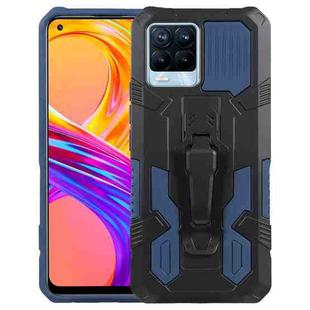 For Realme 8 Pro Armor Warrior Shockproof PC + TPU Phone Case(Blue)