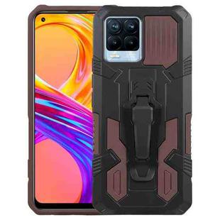 For Realme 8 Pro Armor Warrior Shockproof PC + TPU Phone Case(Brown)