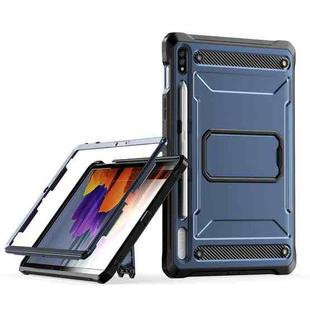 For Samsung Galaxy Tab S7/S8 Explorer PC + TPU Tablet Protective Case with Pen Slot(Blue)