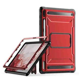 For Samsung Galaxy Tab S7+/S8+/S7 FE Explorer PC + TPU Tablet Protective Case(Red)