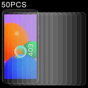 For TCL 403 50 PCS 0.26mm 9H 2.5D Tempered Glass Film